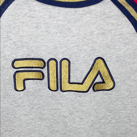 Fila Rafaella gold sparkle colorblock sweatshirt size M - Picture 5 of 10